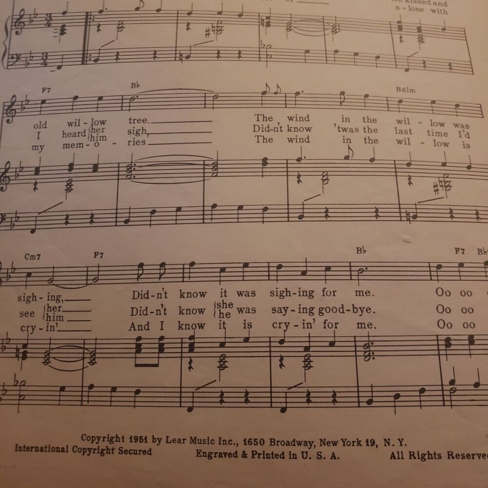 Whispering Winds By Corky Robbins Vintage‎ 1951 Sheet Music - Picture 2 of 3